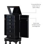 Black 5-Drawer Ollie Petite Jewelry Armoire