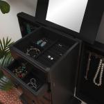 Black 5-Drawer Ollie Petite Jewelry Armoire
