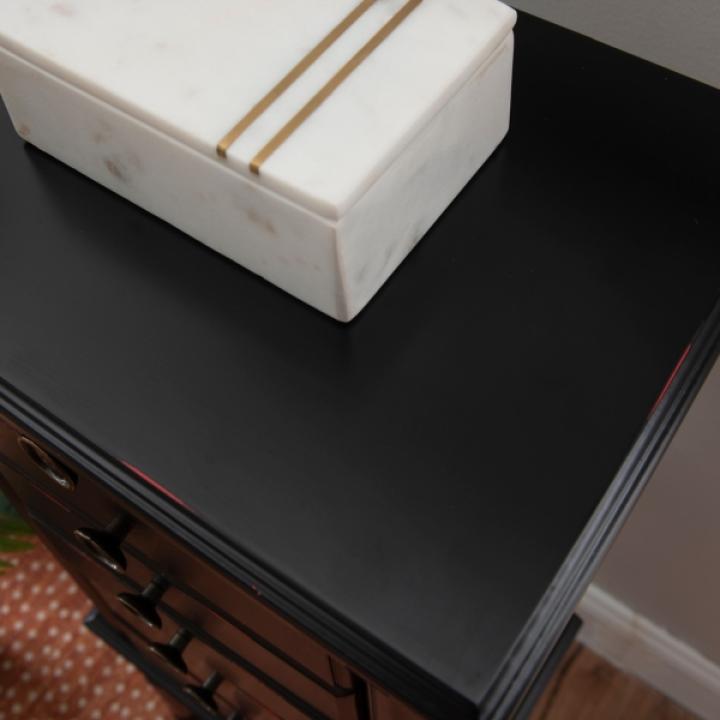 Black 5-Drawer Ollie Petite Jewelry Armoire