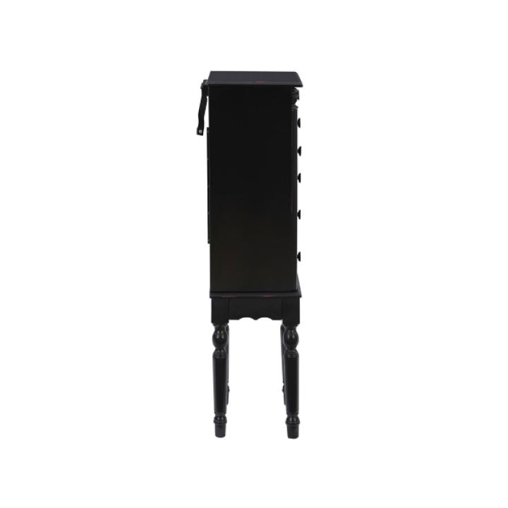 Black 5-Drawer Ollie Petite Jewelry Armoire
