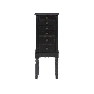 Black 5-Drawer Ollie Petite Jewelry Armoire