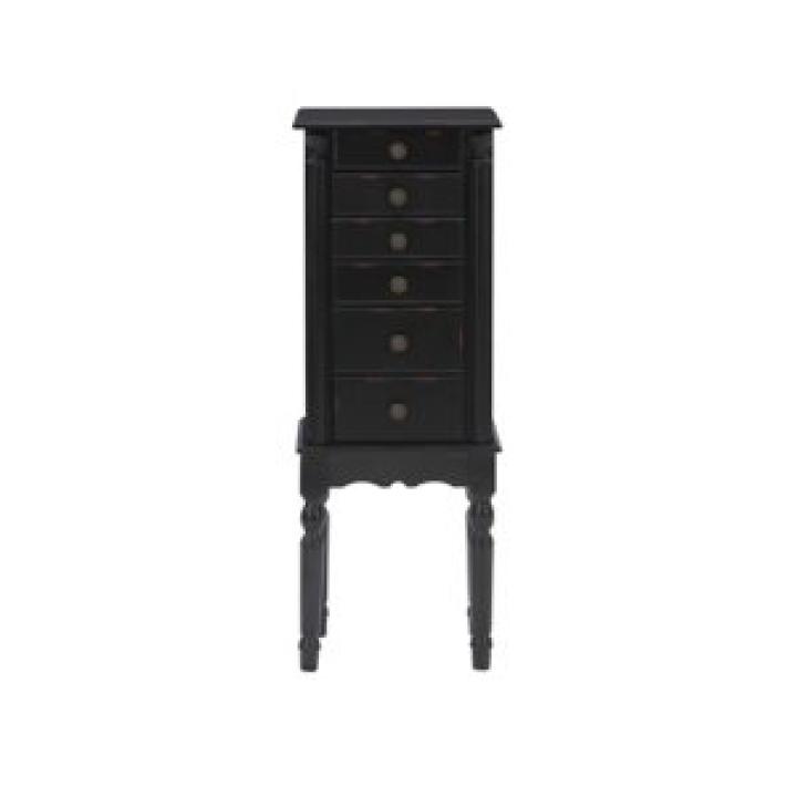 Black 5-Drawer Ollie Petite Jewelry Armoire