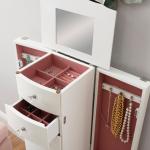 White 5-Drawer Jasmine Petite Jewelry Armoire
