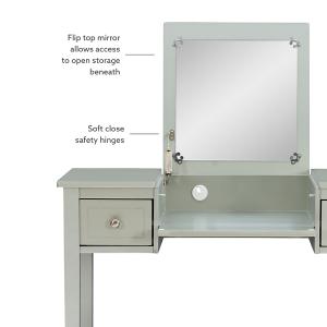 Silver Virginia Butterfly 2-pc. Vanity Set