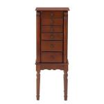 Cherry 5-Drawer Ollie Petite Jewelry Armoire