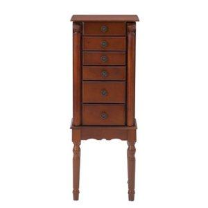 Cherry 5-Drawer Ollie Petite Jewelry Armoire