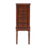 Cherry 5-Drawer Ollie Petite Jewelry Armoire