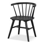 Black Wood Veneten Dining Chairs, Set of 2