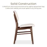 Ivory Boucle Walnut Aspen Dining Chairs, Set of 2