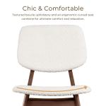 Ivory Boucle Walnut Aspen Dining Chairs, Set of 2