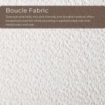 Ivory Boucle Walnut Aspen Dining Chairs, Set of 2