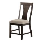 Upholstered Walnut Kix Dining Chairs, Set of 2