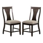 Upholstered Walnut Kix Dining Chairs, Set of 2