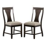 Upholstered Walnut Kix Dining Chairs, Set of 2