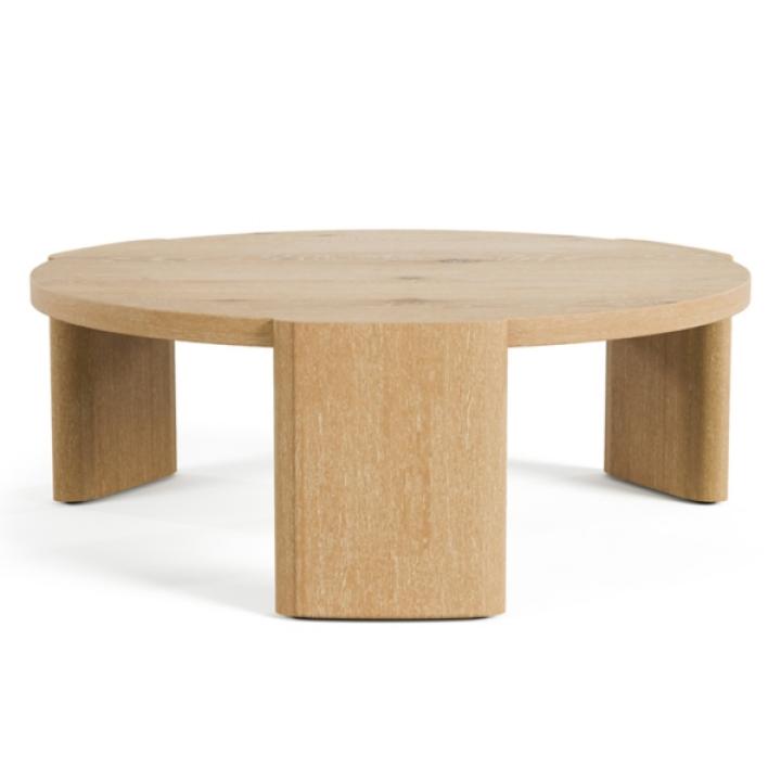 Natural Oak Wood Round Ashford Coffee Table