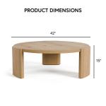 Natural Oak Wood Round Ashford Coffee Table