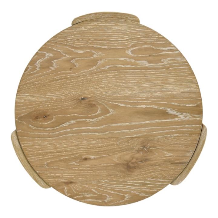 Natural Oak Wood Round Ashford Accent Table