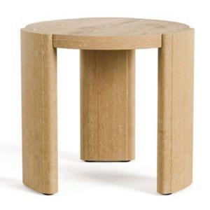 Natural Oak Wood Round Ashford Accent Table