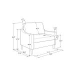 Light Gray Upholstered Spokane Wide Accent Chair