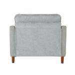 Light Gray Upholstered Spokane Wide Accent Chair