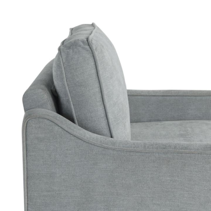 Light Gray Upholstered Spokane Wide Accent Chair