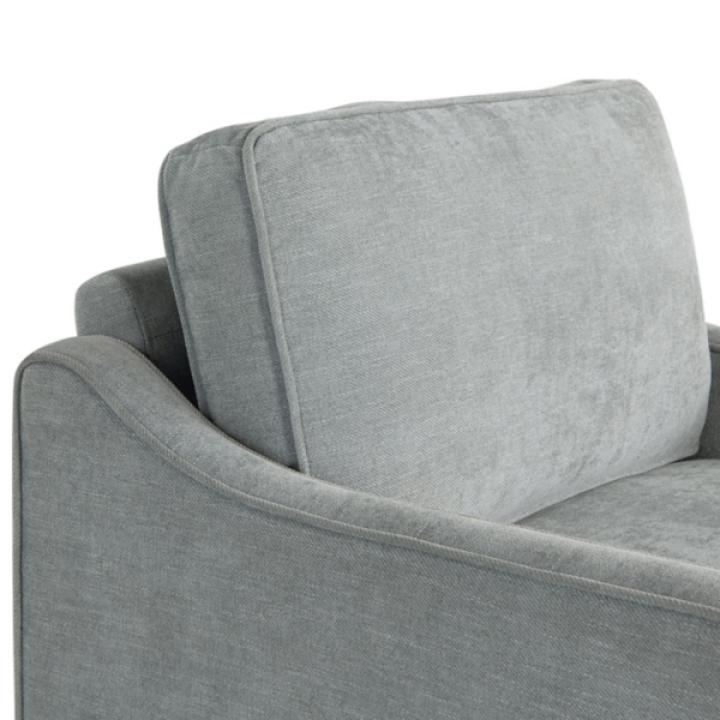 Light Gray Upholstered Spokane Wide Accent Chair