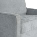 Light Gray Upholstered Spokane Wide Accent Chair