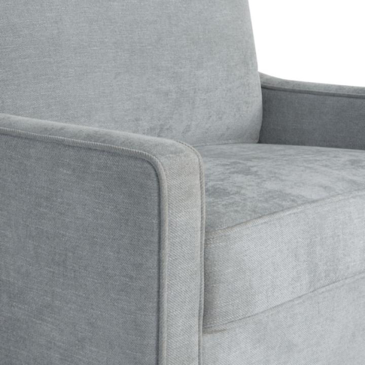Light Gray Upholstered Spokane Wide Accent Chair