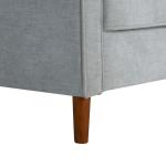 Light Gray Upholstered Spokane Wide Accent Chair