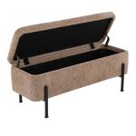 Brown Upholstered Daniella Storage Bench