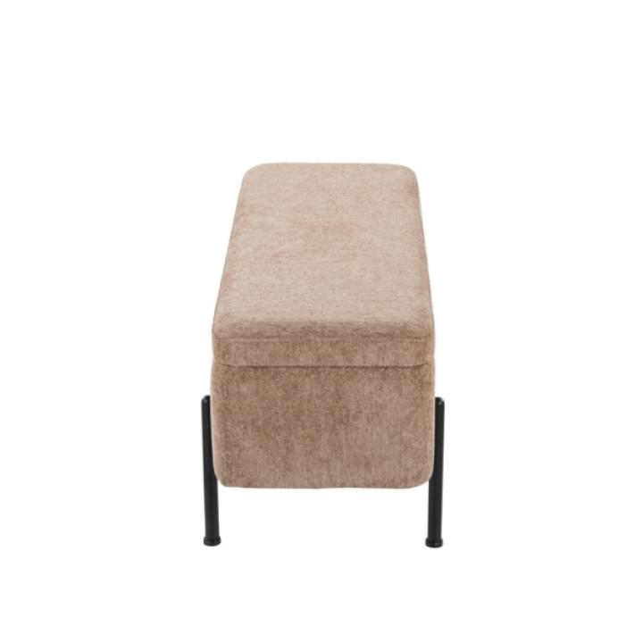 Brown Upholstered Daniella Storage Bench