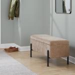 Brown Upholstered Daniella Storage Bench