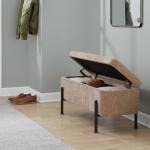 Brown Upholstered Daniella Storage Bench