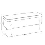 Brown Upholstered Daniella Storage Bench