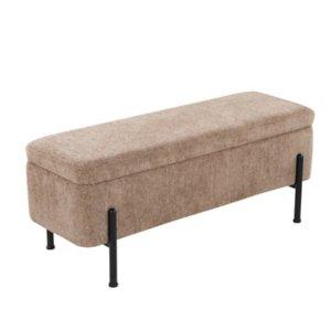 Brown Upholstered Daniella Storage Bench