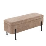 Brown Upholstered Daniella Storage Bench