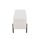 Ivory Upholstered Daniella Storage Bench