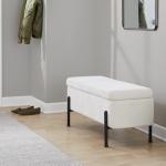 Ivory Upholstered Daniella Storage Bench