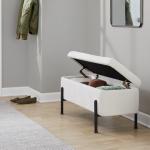 Ivory Upholstered Daniella Storage Bench