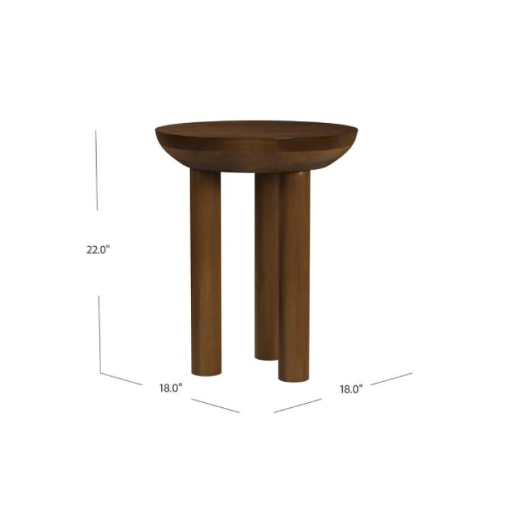 Walnut Mango Wood Side Table