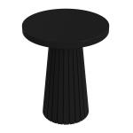 Black Mango Wood Textured Base Side Table