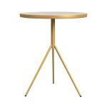 Gold Metal Marble Accent Table