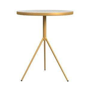 Gold Metal Marble Accent Table