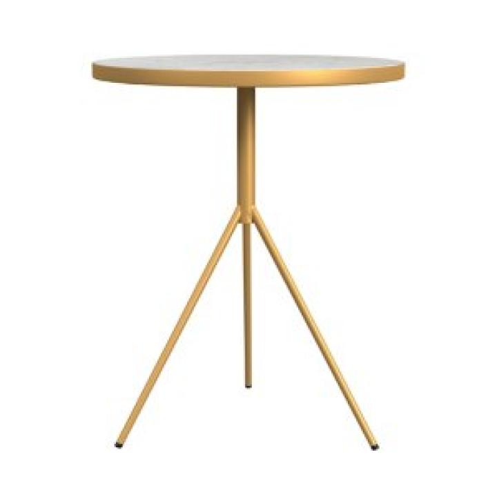Gold Metal Marble Accent Table