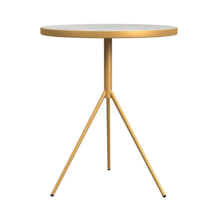Gold Metal Marble Accent Table