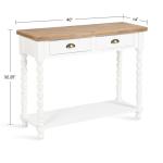 White Two-Tone Rutledge Console Table