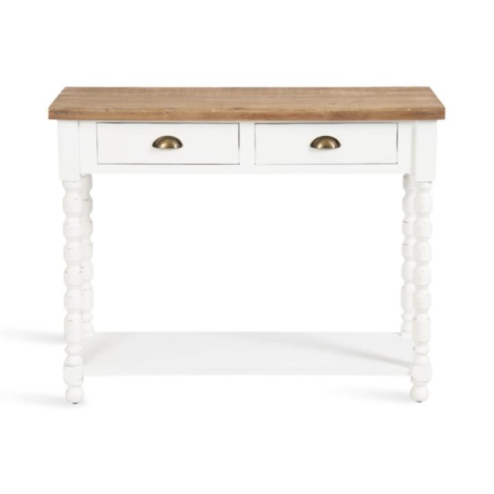 White Two-Tone Rutledge Console Table