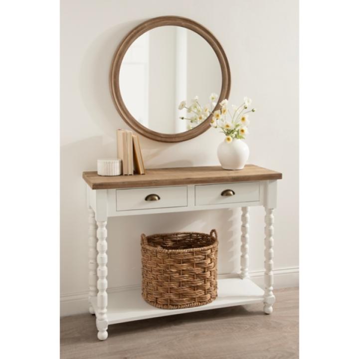 White Two-Tone Rutledge Console Table