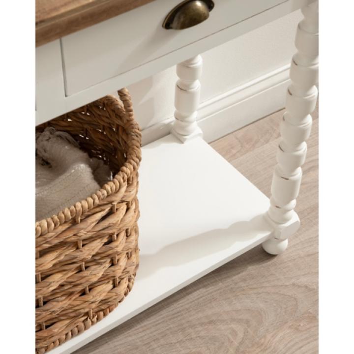 White Two-Tone Rutledge Console Table