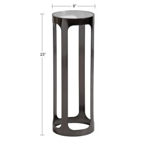 Gray Iron & Glass Dahl Cocktail Table